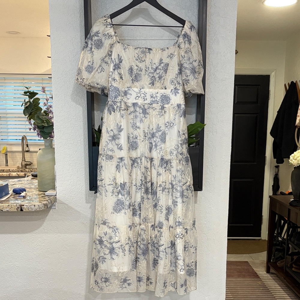 Baltic Born Blue Floral Midi Dress